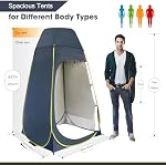 FRUITEAM Pop Up Privacy Shower Tent, Dressing Changing Room, Easy Set Up, UV/Rain Shelter, Outdoor Shower Enclosure for Outdoor Hiking Beach Picnic Fishing - Navy Blue