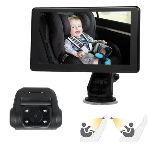 Miroir de voiture pour bébé connecté pour observer facilement la nuit