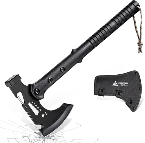 Freelander Camping Axe with Sheath, Sharp Tactical Hatchet Axe with Clip and Bottle Opener,...