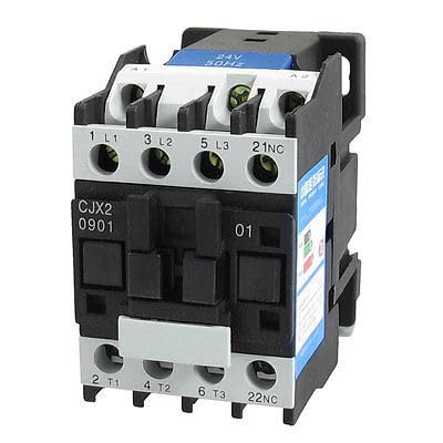 Contacteur CA 20A 3 pôles NF avec bobine 24V pour rail DIN