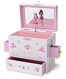Jewelkeeper Musical Jewelry Box 3 Drawers, Fairy Princess Unicorn Design, Dance The Sugar Plum Fairy Tune