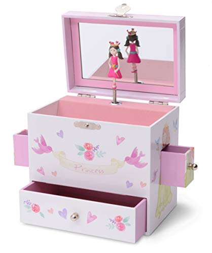 Jewelkeeper Musical Jewelry Box 3 Drawers, Fairy Princess Unicorn Design, Dance The Sugar Plum Fairy Tune