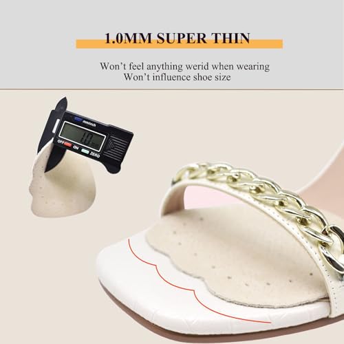 Image of 2 Pair Metatarsal Pads for Sandals | Pigskin Weight Shifting High Heel Inserts for Women | Ball of Foot Anti-Slip Comfort Pads Invisible Self-Adhesive Forefoot Shoe Insoles
