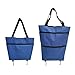 Produktbild Einkaufstrolley mit Rollen, faltbare Trolley-Tasche für Eltern, Studenten, Shopping, Männer, Frauen, Kinder (blau)