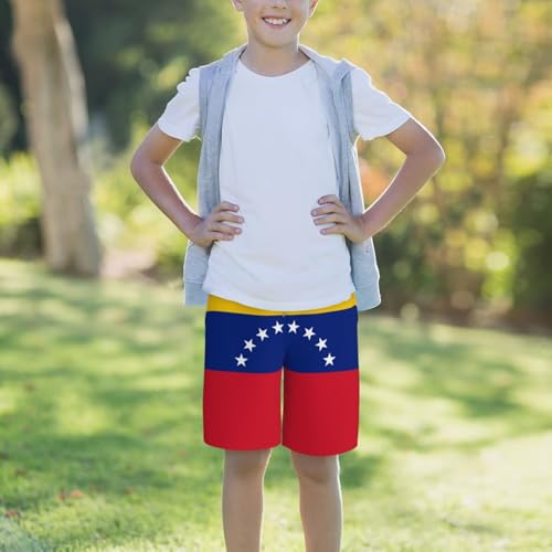 Flag of Venezuela Youth Beach Pants, Soft and Breathable, with Drawstring Waist, Suitable for Sports and Leisure. 6
