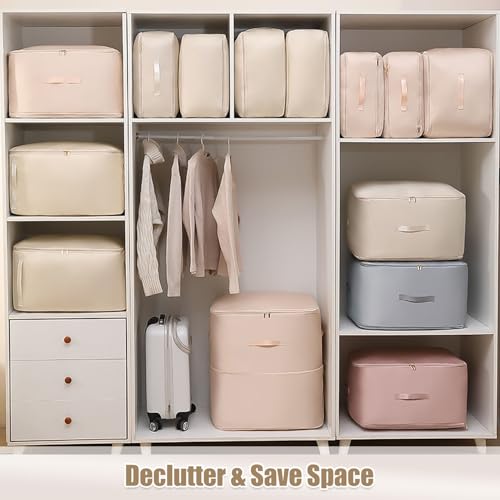 Hoiuter 2025 Upgrades Space Saver Vacuum Storage Bags For Comforter Clothing With Zipper thumb #2