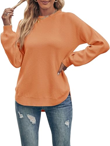 MEROKEETY Women's Fall Sweaters 2025 Cozy Knit Sweater Casual Loose