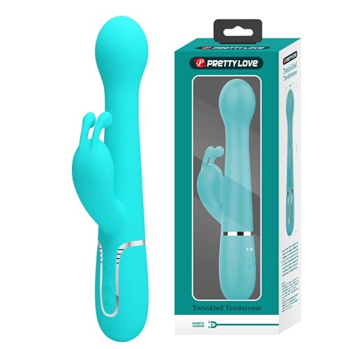 PRETTY LOVE - VIBRATEUR DEJON RABBIT 3 EN 1 MULTIFONCTION VERT AQUA -