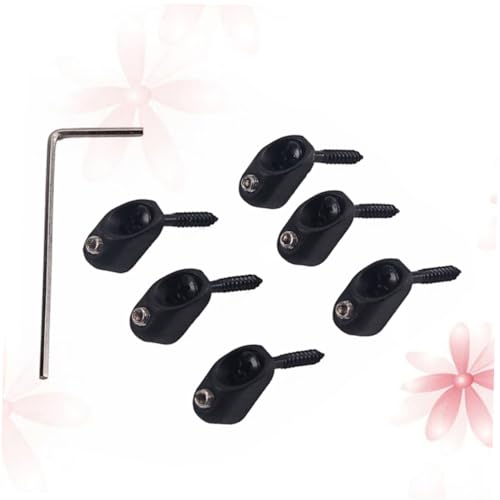 Levemolo Ga1119 Bass Guitar Locking Nut 6pcs Set Black Metal Construction Tightly Locking Strings