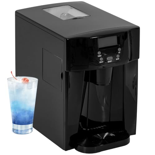 Image of HOMCOM 3L Ice Maker Machine and Water Dispenser Countertop 12kg/24H Black