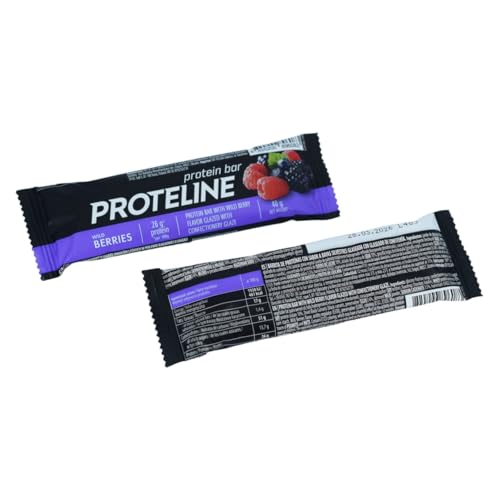 Eiwitrepen Bosbessensmaak 24 × 40 g – Proteïnereep met bosbes en cacao glazuur – 26% eiwit – PROTELINE - Afbeelding 6