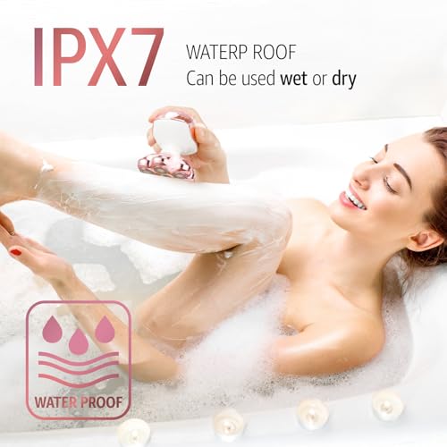 Image of SHPAVVER Electric Razors for Women Legs: 7D Floating Head Electric Shaver - IPX7 Waterproof Wet Dry Hair Remover - LED Display & Travel Lock for Body Face Bikini
