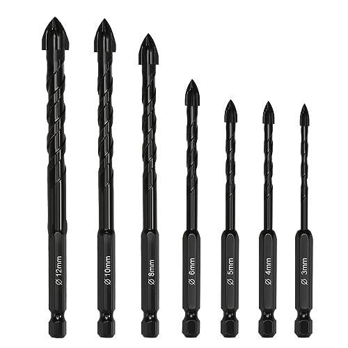 Mgtgbao Steinbohrer-Set 10 Stück – 5 Mm, Mit Sechskantschaft, Für Fliesen, Glas, Beton
