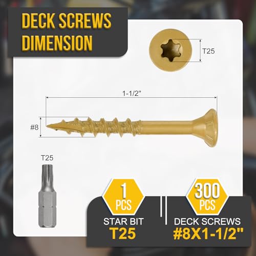 Vis à bois empreinte Torx T25 pour une fixation sans dérapage de vos structures - 2