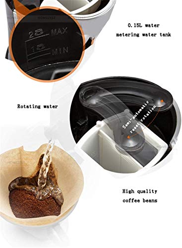 LKNJLL Multi Heißgetränkemaschine, Haushalt Drip Automatische Tee-Maschine Kleine Mini Doppel Cup Kaffeemaschine – Bild 7