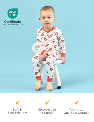 Bamboo-derived Viscose Toddler Boys' Sleepwear Long Sleeve 2 Pieces Boys' Pajama Sets4