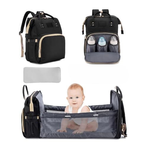 Bolsa Mochila Maternidade Impermeável Térmica que Vira Berço com ...