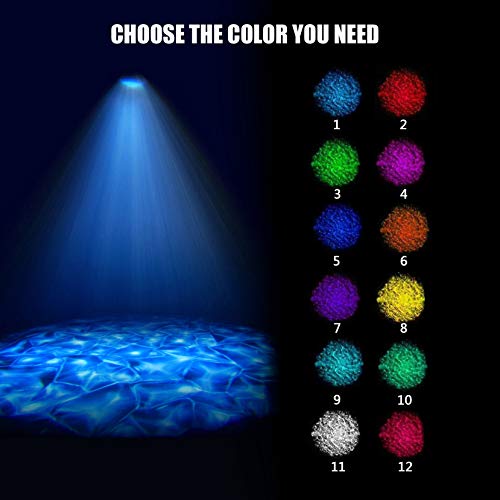 Hxsd Ip65 Waterproof 60W Led Water Ripples Outdoor Projector Light, Remote Control Water Wave Led Stage Lighting Projection Lamp,Monochrome #TOP2