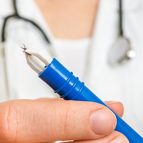 innoGadgets® Zeckenzange [2X] | Zecken entfernen im Handumdrehen | mit Micro-Haken | Blau
