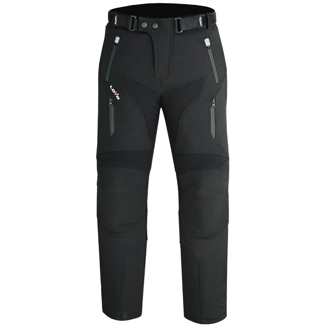 LOVO - Pantalones Softshell Moto - Pantalon Moto Hombre y Mujer - Ropa Moto Segura - Pantalones de Moto Unisex - Confort Softshell, Estilo