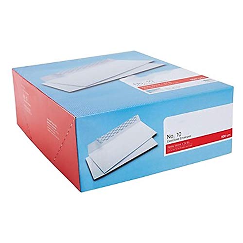 MyOfficeInnovations 381912 Easy Close #10 Env, 4-1/8 x 9-1/2, White, 500/BX