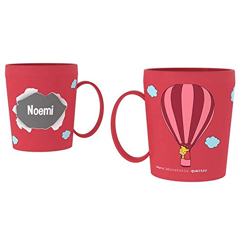 Tazza in plastica con nome e disegni - noemi