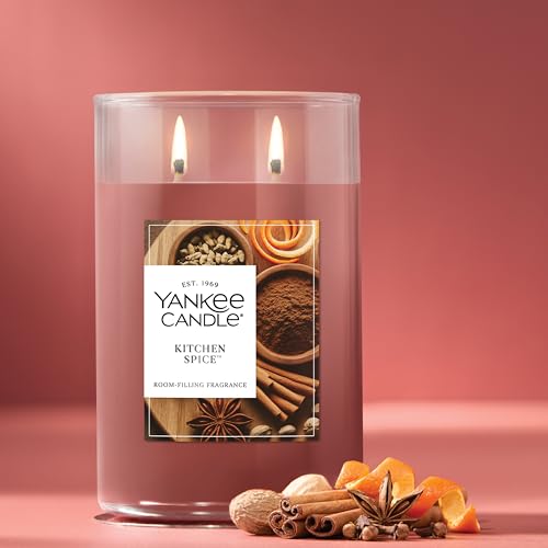 Image of Yankee Candle Large Tumbler Scented Candle with up to 80 Hour Burn Time, Premium Plant Wax Blend for Consistent Burn, 20 oz Tumbler Candle with Room Filling Fragrance, Kitchen Spice