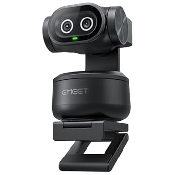 EMEET PIXY Dual-Camera AI-Powered PTZ Camera 4K, AI Tracking, PDAF&AI Autofocus 0.2s, 1/2.55'' Sensor, 3 Mics, Presets, Gesture Control, 4K Webcam for Streaming and OBS/Twitch/Switch 2 Compatible
