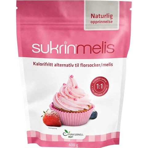 Sukrin All Natural Sugar Icing Sugar Alternative with Erythritol and Stevia, Zero Calorie Sweetener for Keto and Low Carb Diets 400g Cover