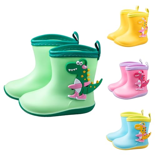 Generic Children's Cartoon Dinosaurs Rain Boots Print Rain Boots Non Slip Children Water Shoes Boys House Boots2