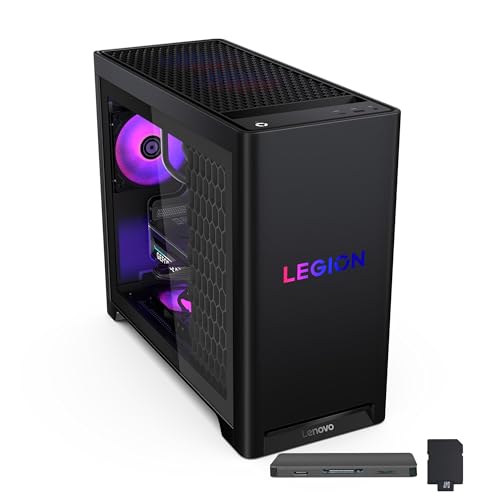 Image of Lenovo Legion Tower 5i Gaming Desktop, Intel Ultra 7 265F, GeForce RTX 5070 12GB GDDR7, 16GB DDR5, 2TB Storage (1TB SSD+1TB Docking Station), HD Audio, RGB Cooling, Wi-Fi 6E, Win11 Pro, Black