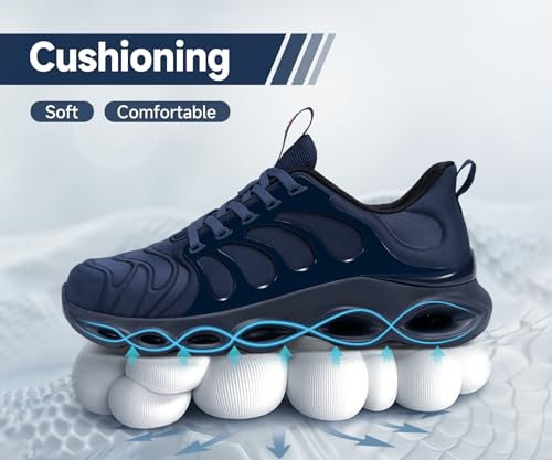 Image of Steel Toe Shoes for Men Comfortable Safety Shoes Work Lightweight Steel Toe Sneakers Breathable Safety Sneakers Industrial Work Footwear
