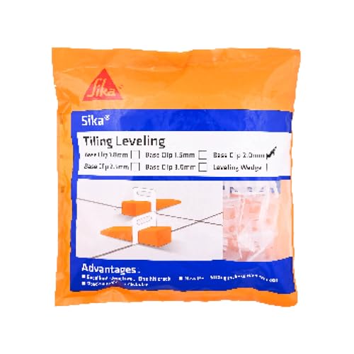 Image of SIKA - Tile spacers - SikaCross Tile Spacer 2.0 mm - Maintain Uniform Joints During Tile Installation - for Floors and Walls - Easy to use - White