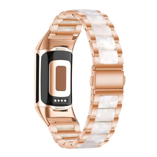 Bracelet Fitbit Charge 5 en acier inoxydable et résine de haute finition