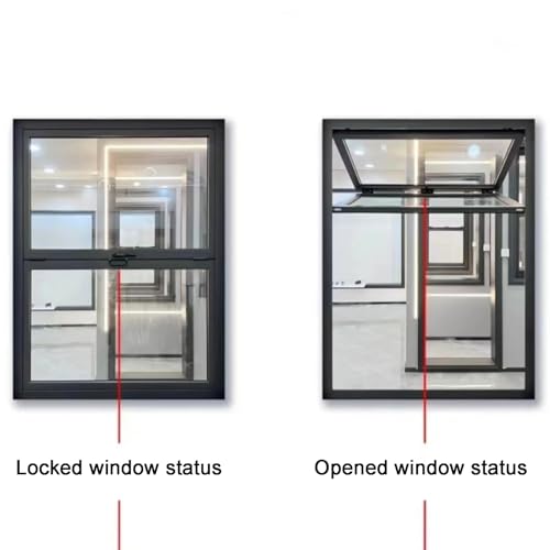 Ventana de concesión elevable de aluminio con puerta de toldo para camión de comida 5