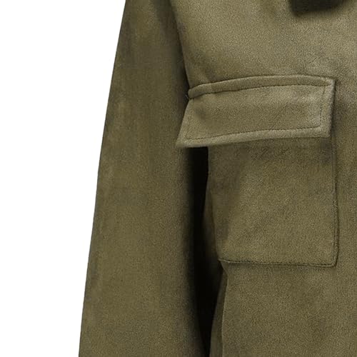 Veste en daim pour homme ZDJSWJ à boutons style trucker veste de sport slim