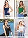 V FOR CITY Women's Tank Top with Shelf Bra Adjustable Wide Strap Camisole Cotton Undershirts XL Brown