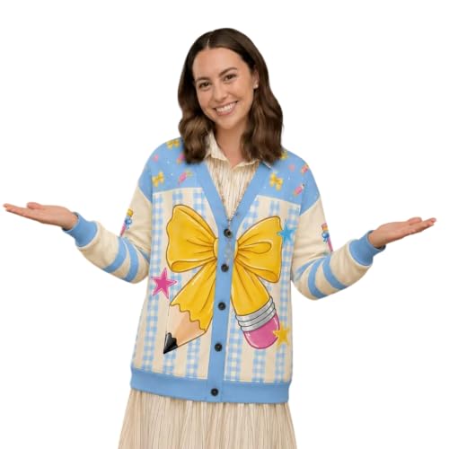 Personalized Teacher Cardigan 2, Multi 4