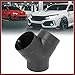 HEROFFIX 75mm Car Heater Warm 3 Way Air Ducting Pipe Y Shape Outlet Connector Black Plastic Replace Parts