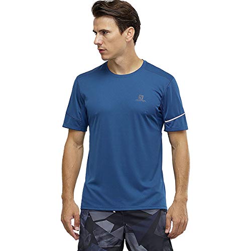 Salomon SS Tee, T-shirt à Manches Courtes Pour Homme, Pour la Course, la Randonnée et le Patinage