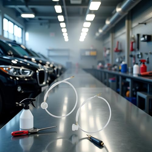 Image of 2 PCS White 360 Degree Nozzle Extension Hose Fit For Aerosol Cans Spray,Body Repair Paint Spray Guns
