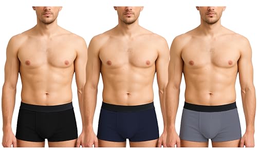 Image of HK47 Men Underwear Pack, Ice Silk Stretchable Breathable Trunks, Regular Fit Men's Brief, Anti Bacterial Quick Dry Innerwear for Men