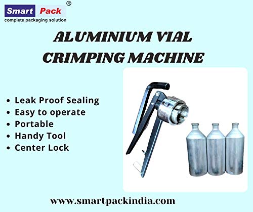 Image of SMART PACK Aluminium Vial Crimping Tool for Packaging of Aluminium Bottle Cap Capping Machine | Manual sealing tool | Adjustable vial capper | Durable vial crimper | Pack of 1 Size - 32MM