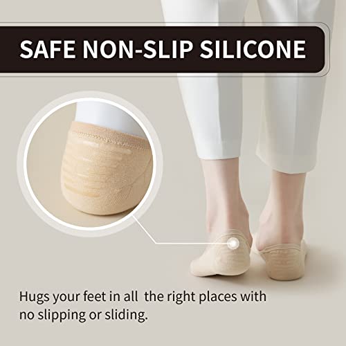 Mcool Mary No Show Socks Women Girls Low Cut Liner Non Slip Hidden Invisible Cotton Socks For Flats Heels #TOP2