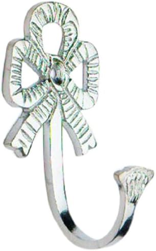 Merriway® BH01626 (2 Pcs) Bow Curtain Drapery Hold Back Tie Back Hooks, 75mm (3 inch) Chrome Plated - Pack of 2 Pieces