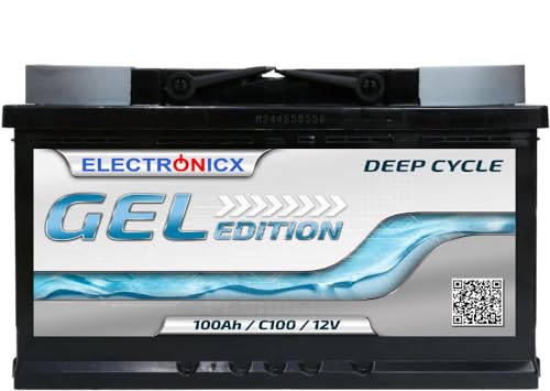 Gel Batterie 12V 100Ah GEL Edition Solarbatterien GEL-Technologie 12V Akku Solar, Solarbatterie Bootsbatterie Battery Wohnmobile, Wohnwagen 100 Ah AGM