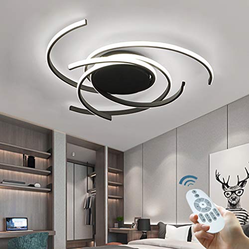 Lustre LED salon au design vortex pour illuminer une salle a manger contemporaine