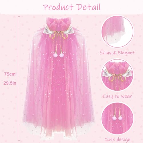 Capa de Princesa para Niñas con Corona y Lentejuelas miniatura 2