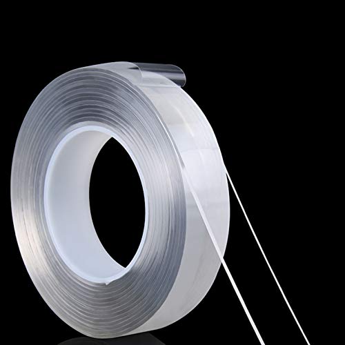 sunshot Double Side Nano Traceless Tape, Washable Removable Reusable Clear Gel Grip Adhesive Mounting Tape, Good for Home Decor, Decorated Wedding car, Paste Photos and Posters, Fix Carpet Mats etc