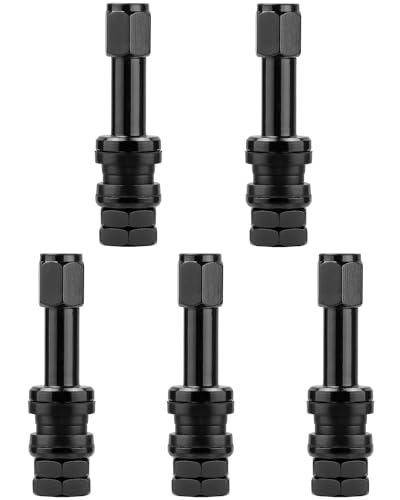 Riseuvo 5pcs VS43 Tire Valve Stem Metal Clamp-in Valves Tubeless Valve Stems Suit for 0.453 inch Rim Holes on Standard Vehicle Tires